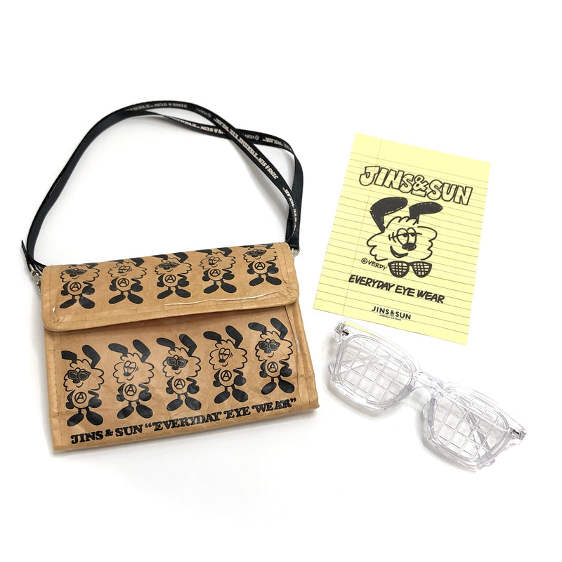 【中古品】【メンズ/レディース】 JINS & SUN × VERDY ジンズ アンド サン URF-21A-027 Type V クリアフレーム 度入り サングラス 眼鏡 ヴェルディー アイウェア アクセサリー 203-260616-rs-07-fur サイズ：52ロ19-147 カラー：クリア 万代Net店
