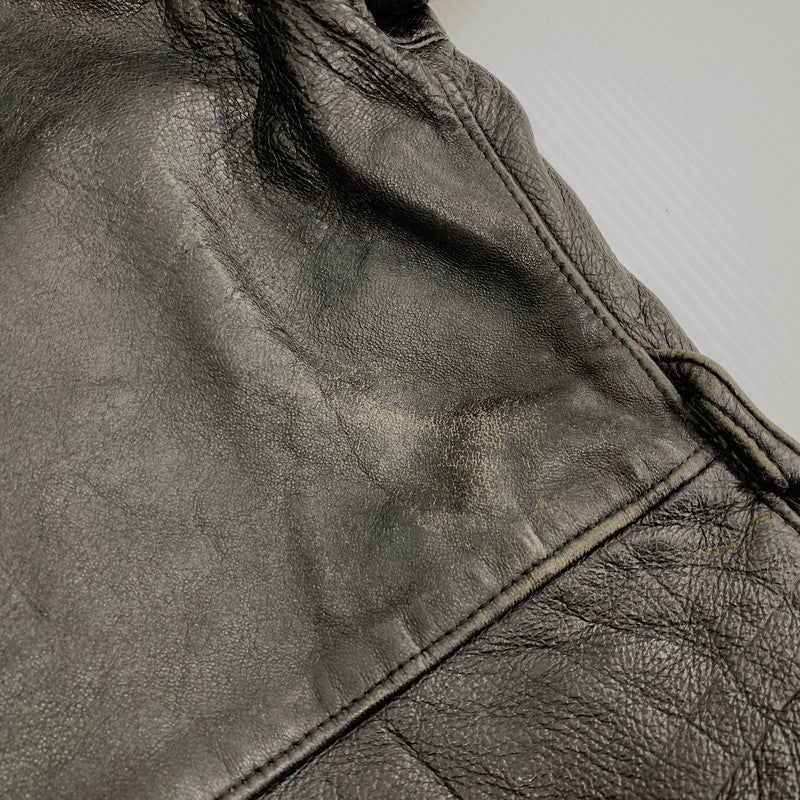 【中古品】【メンズ】 FRENCH MILITARY フレンチ ミリタリー FIREMAN LEATHER COAT ファイヤーマン レザー コート アウター 146-260909-cs-12-izu サイズ：不明 カラー：ブラック 万代Net店