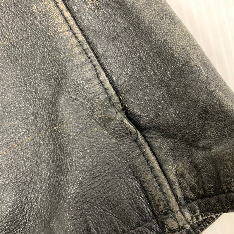 【中古品】【メンズ】 FRENCH MILITARY フレンチ ミリタリー FIREMAN LEATHER COAT ファイヤーマン レザー コート アウター 146-260909-cs-12-izu サイズ：不明 カラー：ブラック 万代Net店