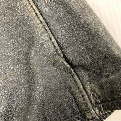 【中古品】【メンズ】 FRENCH MILITARY フレンチ ミリタリー FIREMAN LEATHER COAT ファイヤーマン レザー コート アウター 146-260909-cs-12-izu サイズ：不明 カラー：ブラック 万代Net店