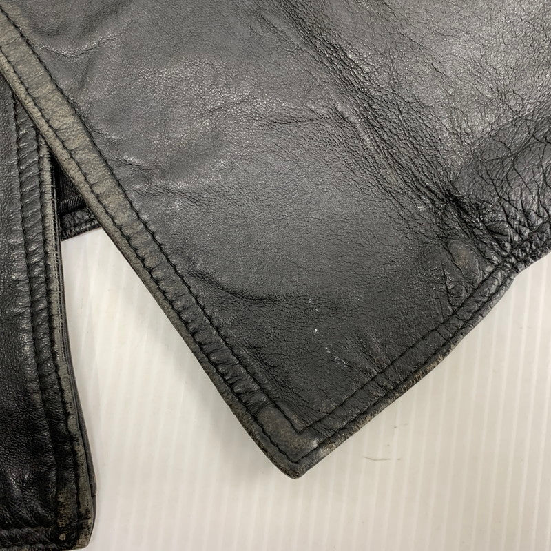 【中古品】【メンズ】 FRENCH MILITARY フレンチ ミリタリー FIREMAN LEATHER COAT ファイヤーマン レザー コート アウター 146-260909-cs-12-izu サイズ：不明 カラー：ブラック 万代Net店