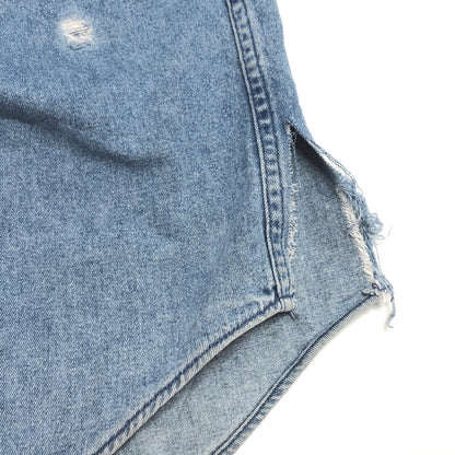 【現状渡し品】【メンズ】 TOMMY HILFIGER トミーヒルフィガー 90S LS DENIM BD SHIRT ダメージ加工 長袖 シャツ トップス 古着 ヴィンテージ 146-260616-rs-10-fur サイズ：S カラー：ブルー系 万代Net店