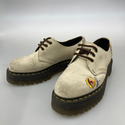 【中古品】【メンズ/レディース】 Dr.Martens ドクターマーチン AW006 VEGAN 1461 QUAD シューズ キャンバス レトロ柄 本体のみ（箱なし） 164-251211-WA-09-iwa サイズ：UK 9 カラー：ベージュ ブラウン 万代Net店