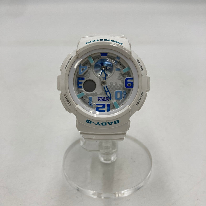 【ジャンク品】【レディース】 CASIO カシオ BABY-G ビーチ・トラベラー BGA-190-7BJF 腕時計 ※電池切れ 198-250824-NS-01-iwa カラー：ホワイト 万代Net店