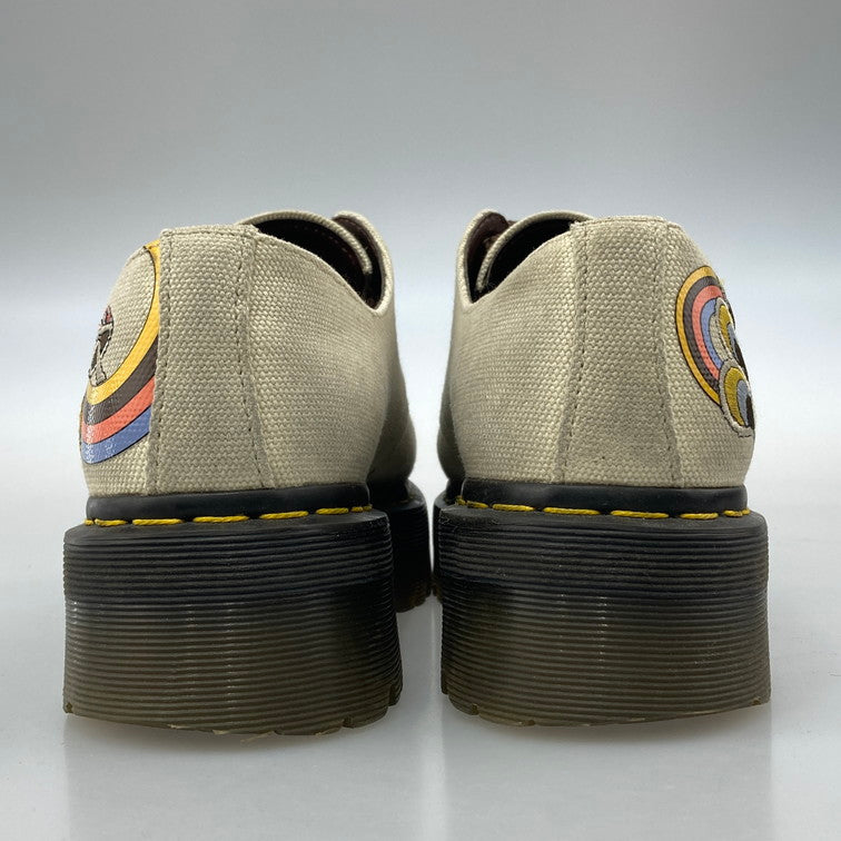 【中古品】【メンズ/レディース】 Dr.Martens ドクターマーチン AW006 VEGAN 1461 QUAD シューズ キャンバス レトロ柄 本体のみ（箱なし） 164-251211-WA-09-iwa サイズ：UK 9 カラー：ベージュ ブラウン 万代Net店