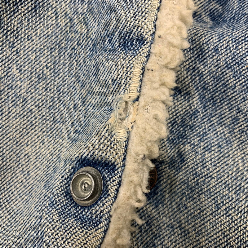【現状渡し品】【メンズ】 70608-0216 USA製 80年製 80S NATIVE CUSTOM BOA DENIM JACKET ネイティブ カスタム ボア デニム ジャケット アウター 146-250919-cs-16-izu サイズ：40 カラー：ライトインディゴ 万代Net店