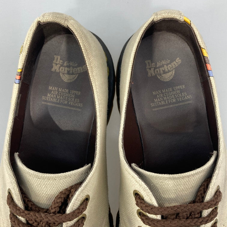 【中古品】【メンズ/レディース】 Dr.Martens ドクターマーチン AW006 VEGAN 1461 QUAD シューズ キャンバス レトロ柄 本体のみ（箱なし） 164-251211-WA-09-iwa サイズ：UK 9 カラー：ベージュ ブラウン 万代Net店