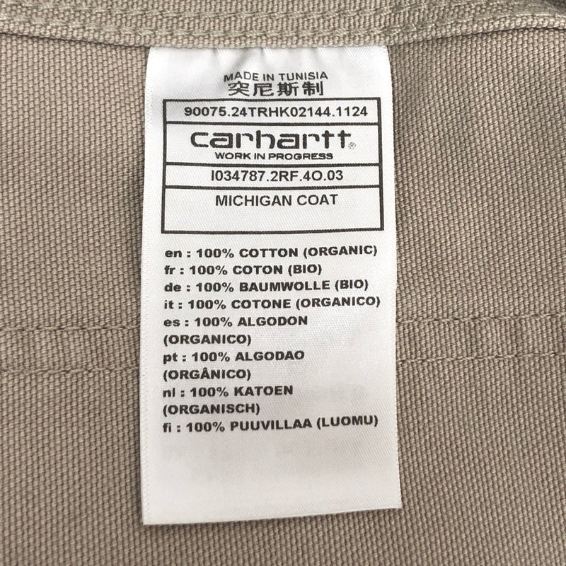 【中古美品】【メンズ】 CARHARTT WIP MICHIGAN COAT I034787 ミシガンコート カバーオール ワークジャケット アウター 142-260616-rs-09-fur サイズ：M カラー：ベージュ系 万代Net店