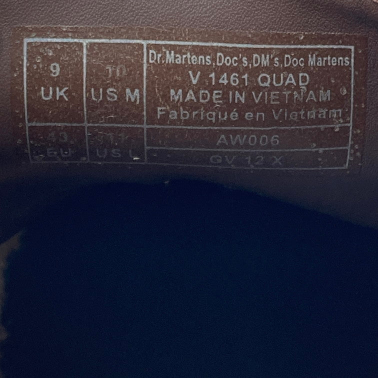【中古品】【メンズ/レディース】 Dr.Martens ドクターマーチン AW006 VEGAN 1461 QUAD シューズ キャンバス レトロ柄 本体のみ（箱なし） 164-251211-WA-09-iwa サイズ：UK 9 カラー：ベージュ ブラウン 万代Net店