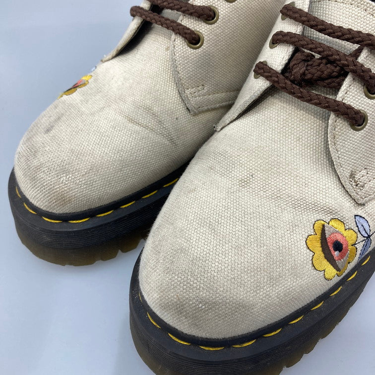 【中古品】【メンズ/レディース】 Dr.Martens ドクターマーチン AW006 VEGAN 1461 QUAD シューズ キャンバス レトロ柄 本体のみ（箱なし） 164-251211-WA-09-iwa サイズ：UK 9 カラー：ベージュ ブラウン 万代Net店