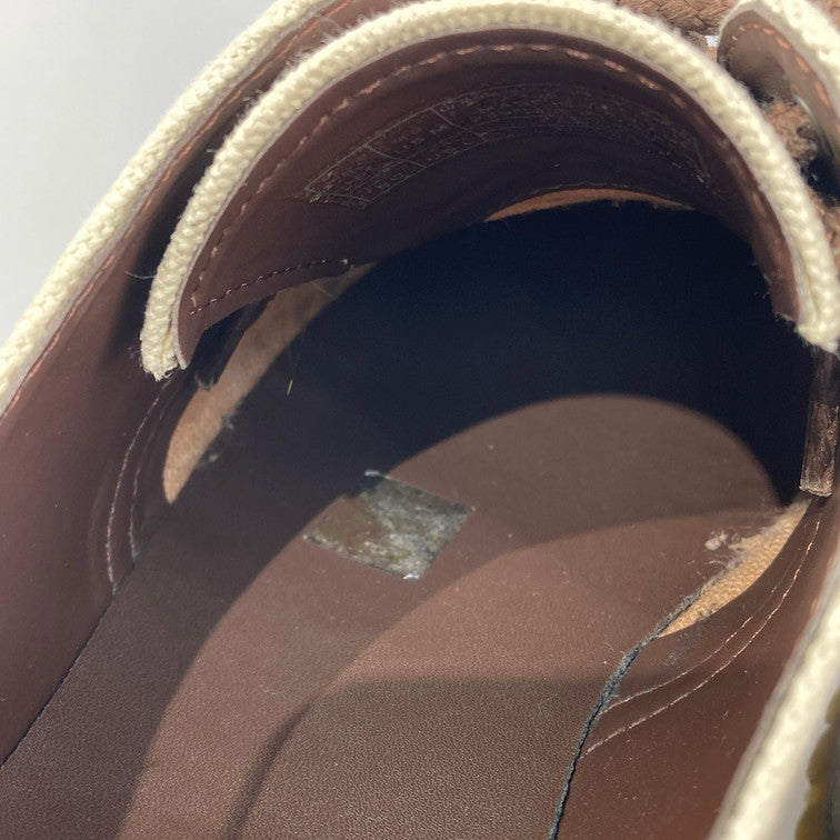 【中古品】【メンズ/レディース】 Dr.Martens ドクターマーチン AW006 VEGAN 1461 QUAD シューズ キャンバス レトロ柄 本体のみ（箱なし） 164-251211-WA-09-iwa サイズ：UK 9 カラー：ベージュ ブラウン 万代Net店