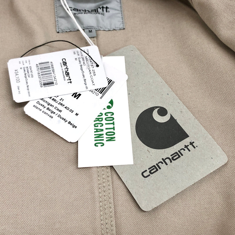 【中古美品】【メンズ】 CARHARTT WIP MICHIGAN COAT I034787 ミシガンコート カバーオール ワークジャケット アウター 142-260616-rs-09-fur サイズ：M カラー：ベージュ系 万代Net店