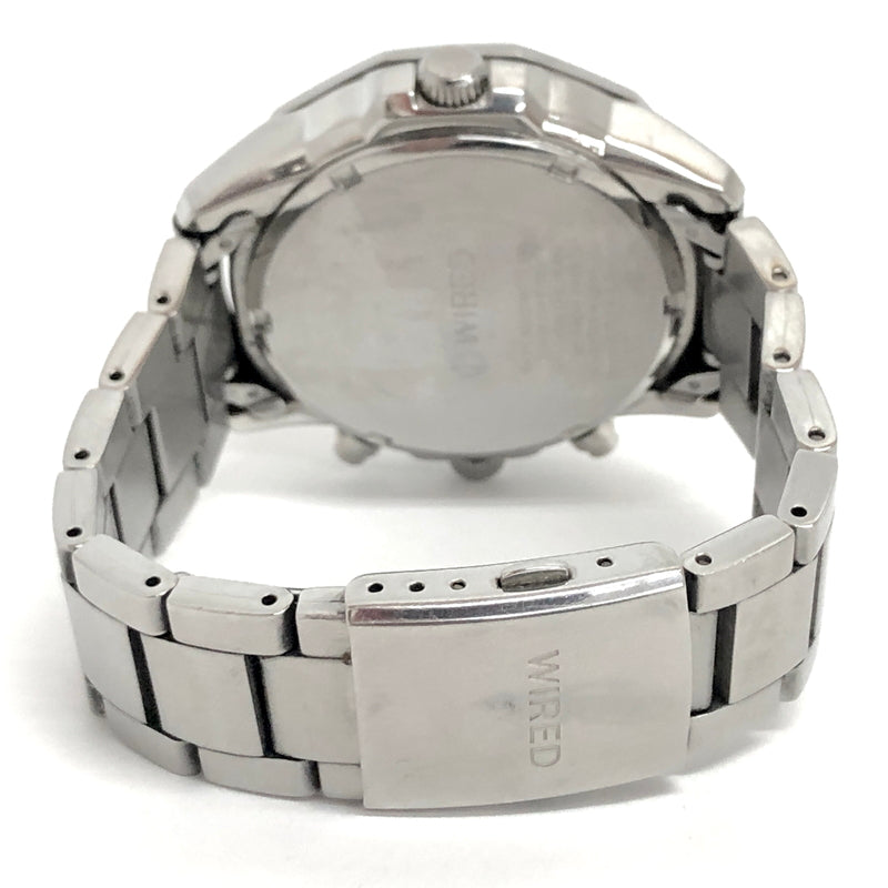 【現状渡し品】【メンズ/レディース】 SEIKO WIRED セイコー ワイアード THE BLUE VK67-K090 ザ・ブルー クォーツ式 クロノグラフ ウォッチ 腕時計 198-260902-rs-05-fur カラー：シルバー/ブルー 万代Net店