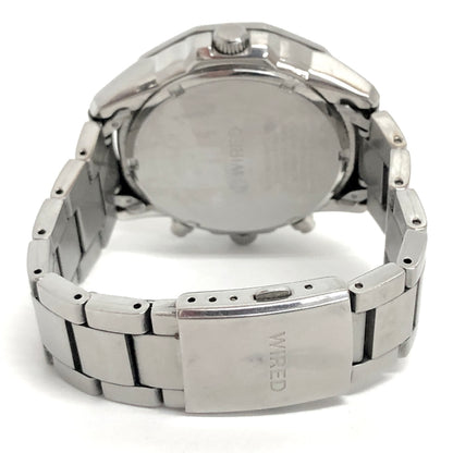 【現状渡し品】【メンズ/レディース】 SEIKO WIRED セイコー ワイアード THE BLUE VK67-K090 ザ・ブルー クォーツ式 クロノグラフ ウォッチ 腕時計 198-260902-rs-05-fur カラー：シルバー/ブルー 万代Net店