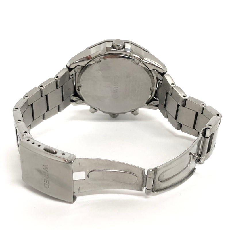 【現状渡し品】【メンズ/レディース】 SEIKO WIRED セイコー ワイアード THE BLUE VK67-K090 ザ・ブルー クォーツ式 クロノグラフ ウォッチ 腕時計 198-260902-rs-05-fur カラー：シルバー/ブルー 万代Net店