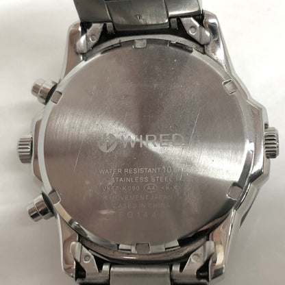 【現状渡し品】【メンズ/レディース】 SEIKO WIRED セイコー ワイアード THE BLUE VK67-K090 ザ・ブルー クォーツ式 クロノグラフ ウォッチ 腕時計 198-260902-rs-05-fur カラー：シルバー/ブルー 万代Net店