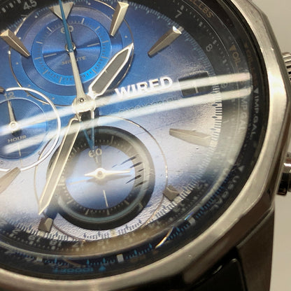 【現状渡し品】【メンズ/レディース】 SEIKO WIRED セイコー ワイアード THE BLUE VK67-K090 ザ・ブルー クォーツ式 クロノグラフ ウォッチ 腕時計 198-260902-rs-05-fur カラー：シルバー/ブルー 万代Net店
