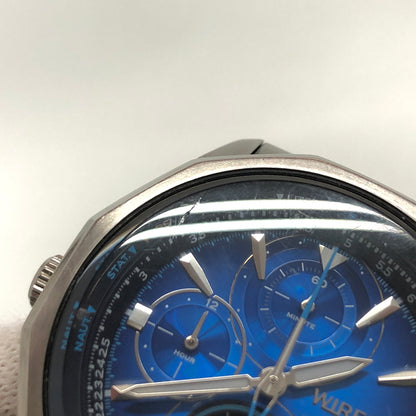 【現状渡し品】【メンズ/レディース】 SEIKO WIRED セイコー ワイアード THE BLUE VK67-K090 ザ・ブルー クォーツ式 クロノグラフ ウォッチ 腕時計 198-260902-rs-05-fur カラー：シルバー/ブルー 万代Net店
