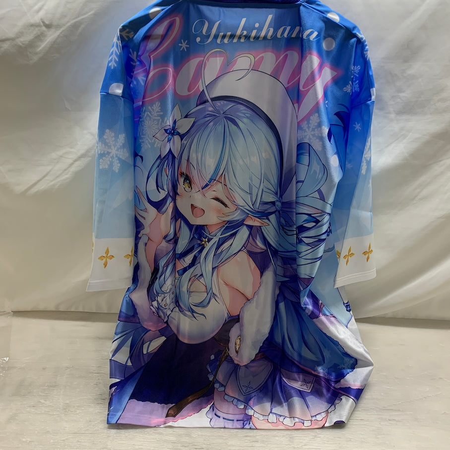 【現状渡し品】 バーチャルYouTuber ホロライブ 雪花ラミィ 活動4周年記念　雪花ラミィ ラミィ推し はっぴ ブルー×ホワイト フリーサイズ 053-260918-MS-06-min 万代Net店