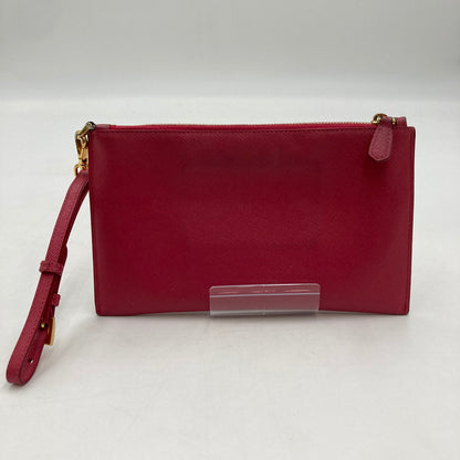 【中古品】【レディース】 PRADA プラダ 1M1441 SAFFIANO リボンポーチ レザー ストラップ付 181-250824-NS-03-iwa カラー：ピンク 万代Net店