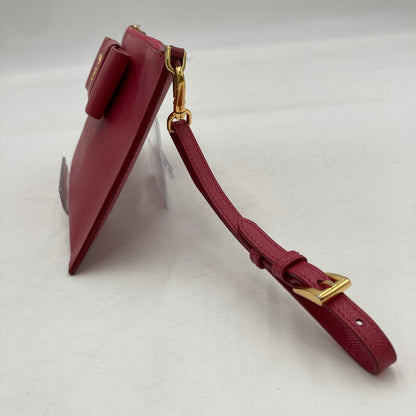 【中古品】【レディース】 PRADA プラダ 1M1441 SAFFIANO リボンポーチ レザー ストラップ付 181-250824-NS-03-iwa カラー：ピンク 万代Net店