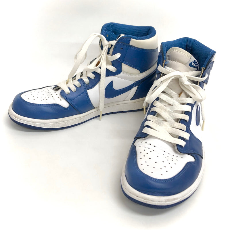 【中古品】【メンズ】 NIKE ナイキ AIR JORDAN 1 RETRO HIGH "STORM BLUE" 555088-127 エア ジョーダン レトロ ハイ スニーカー シューズ 靴 160-260617-rs-02-fur サイズ：28.0cm US10 カラー：ホワイト/ストームブルー 万代Net店