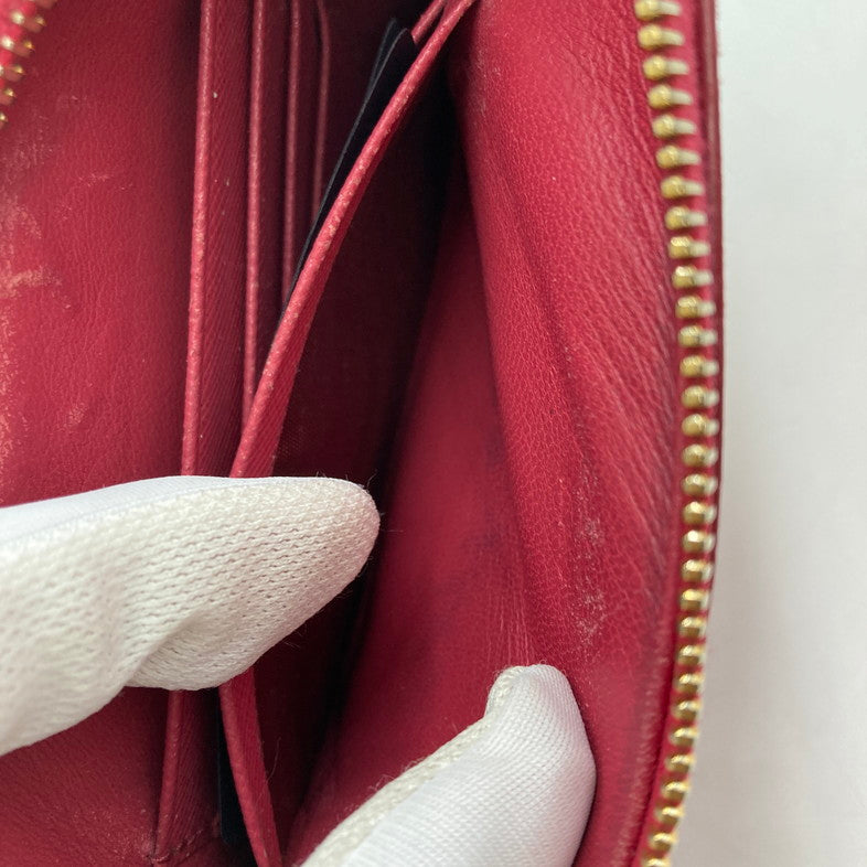 【中古品】【レディース】 PRADA プラダ 1M1441 SAFFIANO リボンポーチ レザー ストラップ付 181-250824-NS-03-iwa カラー：ピンク 万代Net店