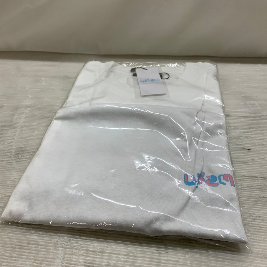 【現状渡し品】 兎田ぺこら UP2M Tシャツ ホワイト フリーサイズ 「バーチャルYouTuber ホロライブ 兎田ぺこら 200万人記念 053-260918-MS-08-min 万代Net店