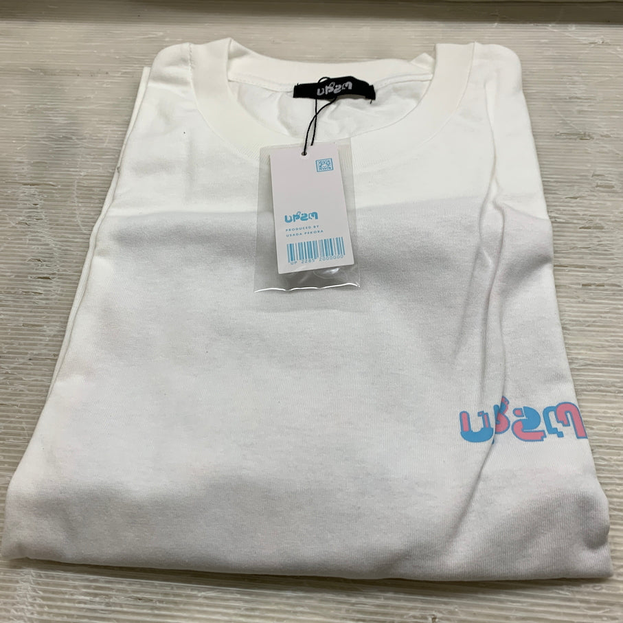 【現状渡し品】 兎田ぺこら UP2M Tシャツ ホワイト フリーサイズ 「バーチャルYouTuber ホロライブ 兎田ぺこら 200万人記念 053-260918-MS-08-min 万代Net店