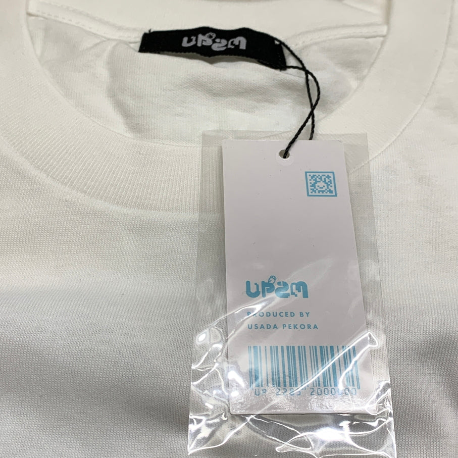 【現状渡し品】 兎田ぺこら UP2M Tシャツ ホワイト フリーサイズ 「バーチャルYouTuber ホロライブ 兎田ぺこら 200万人記念 053-260918-MS-08-min 万代Net店