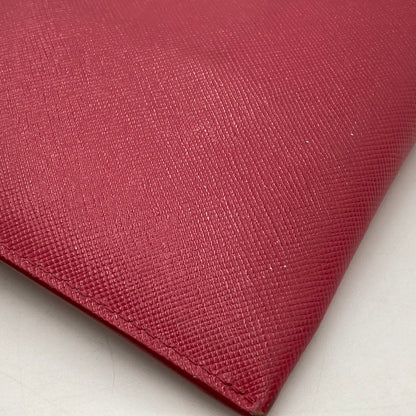 【中古品】【レディース】 PRADA プラダ 1M1441 SAFFIANO リボンポーチ レザー ストラップ付 181-250824-NS-03-iwa カラー：ピンク 万代Net店