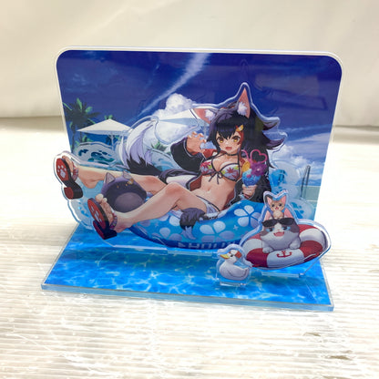 【現状渡し品】 ホロライブ 大神ミオ 誕生日記念2021 アクリルジオラマスタンド 045-260918-MS-09-min 万代Net店