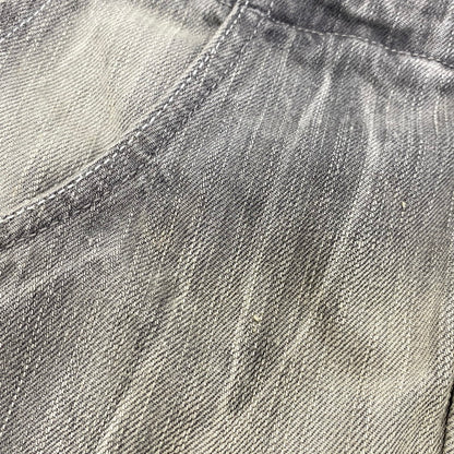 【中古品】【レディース】 EVISU GENES エヴィス ジーンズ カモメ DENIM OVERALL SHORTS デニム オーバーオール ショーツ 168-260922-kh-12-izu サイズ：30 カラー：グレー系 万代Net店