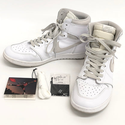 【現状渡し品】【メンズ】 NIKE ナイキ AIR JORDAN 1 HIGH 85 "NEUTRAL GREY" BQ4422-100 エアジョーダン1 レトロ ハイ スニーカー シューズ 靴 160-260617-rs-05-fur サイズ：29.0cm US11 カラー：ホワイト/ニュートラルグレー 万代Net店