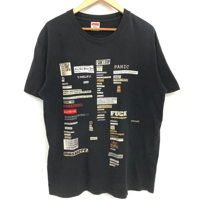 【現状渡し品】【メンズ】 SUPREME シュプリーム 18AW CUTOUTS TEE Tシャツ 半袖 トップス 149-260617-rs-06-fur サイズ：M カラー：ブラック 万代Net店