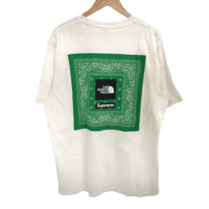 【現状渡し品】【メンズ】 SUPREME × THE NORTH FACE シュプリーム ザ・ノースフェイス 22SS BANDANA S/S TEE NT02209I Tシャツ 半袖 トップス 149-260617-rs-07-fur サイズ：XL カラー：ホワイト 万代Net店