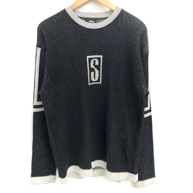 【中古品】【メンズ】 STUSSY ステューシー ALPINE SWEATER 117279 セーター 長袖 トップス 古着 142-260617-rs-08-fur サイズ：S カラー：ブラック 万代Net店