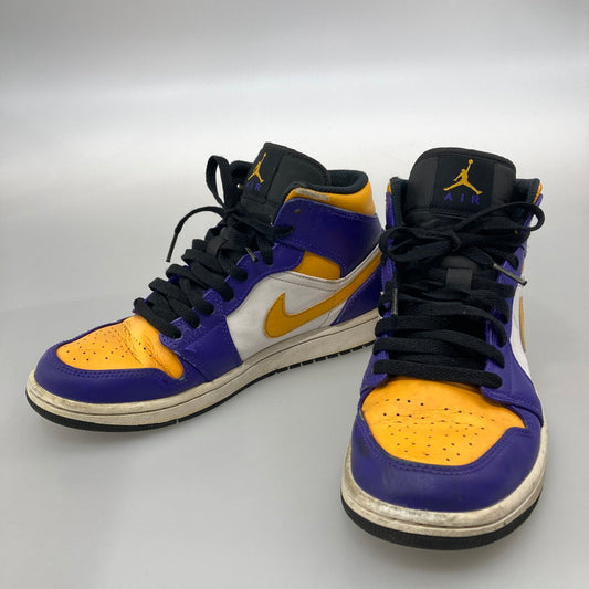 【中古品】【メンズ】 NIKE ナイキ DQ8426-517 AIR JORDAN 1 MID LAKERS スニーカー 160-251213-WA-06-iwa サイズ：26cm 万代Net店