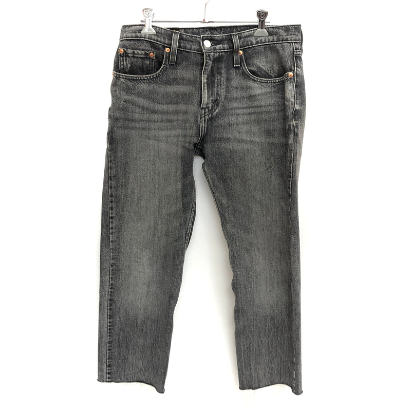【現状渡し品】【メンズ】 LEVI'S リーバイス 502 BLACK DENIM PANT 29507-0453 デニムパンツ 切りっぱなし ジーンズ Gパン ボトムス 古着 158-260904-rs-04-fur サイズ：W29 カラー：ブラックユーズド 万代Net店