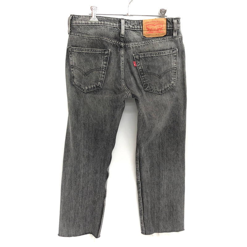 【現状渡し品】【メンズ】 LEVI'S リーバイス 502 BLACK DENIM PANT 29507-0453 デニムパンツ 切りっぱなし ジーンズ Gパン ボトムス 古着 158-260904-rs-04-fur サイズ：W29 カラー：ブラックユーズド 万代Net店