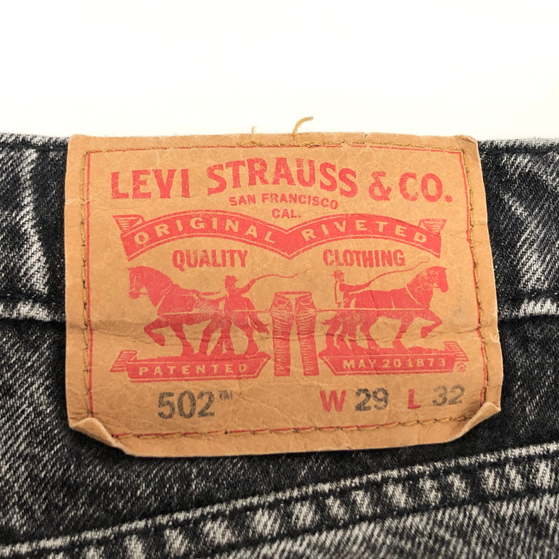 【現状渡し品】【メンズ】 LEVI'S リーバイス 502 BLACK DENIM PANT 29507-0453 デニムパンツ 切りっぱなし ジーンズ Gパン ボトムス 古着 158-260904-rs-04-fur サイズ：W29 カラー：ブラックユーズド 万代Net店