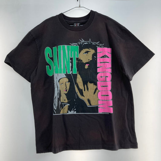 【中古品】【メンズ】 SAINT MICHAEL セントマイケル SM-YS8-0000-C45 S/S TEE ST KINGDOM 半袖 Tシャツ 142-250830-NS-03-iwa サイズ：XL カラー：ブラック 万代Net店