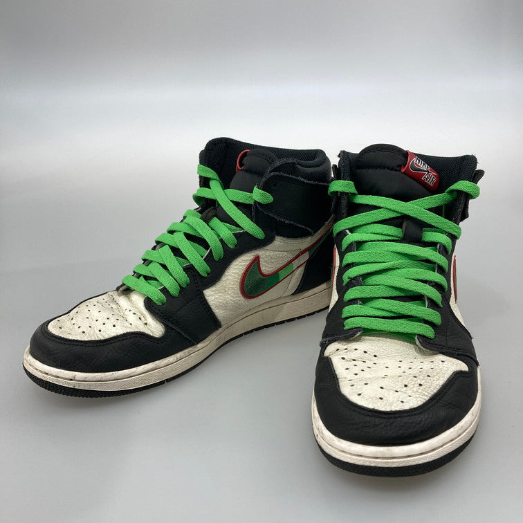 【中古品】【メンズ】 NIKE ナイキ 555088-015 AIR JORDAN 1 RETRO HIGH OG BLACK VARSITY RED-SAIL スニーカー 本体のみ（箱なし） 160-251213-WA-08-iwa サイズ：27.5cm カラー：BLACK/VARSITY RED-SAIL 万代Net店