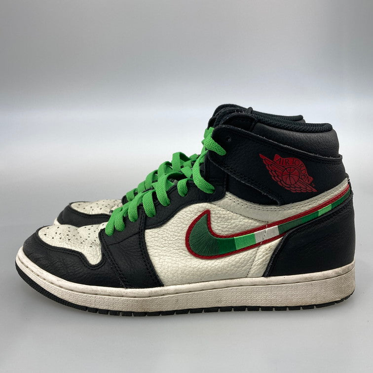 【中古品】【メンズ】 NIKE ナイキ 555088-015 AIR JORDAN 1 RETRO HIGH OG BLACK VARSITY RED-SAIL スニーカー 本体のみ（箱なし） 160-251213-WA-08-iwa サイズ：27.5cm カラー：BLACK/VARSITY RED-SAIL 万代Net店