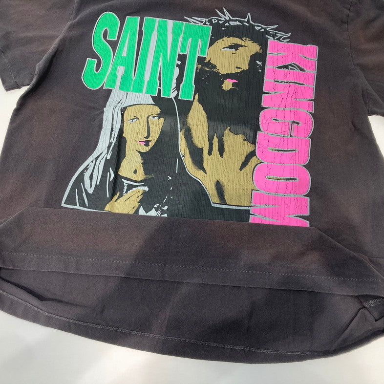 【中古品】【メンズ】 SAINT MICHAEL セントマイケル SM-YS8-0000-C45 S/S TEE ST KINGDOM 半袖 Tシャツ 142-250830-NS-03-iwa サイズ：XL カラー：ブラック 万代Net店