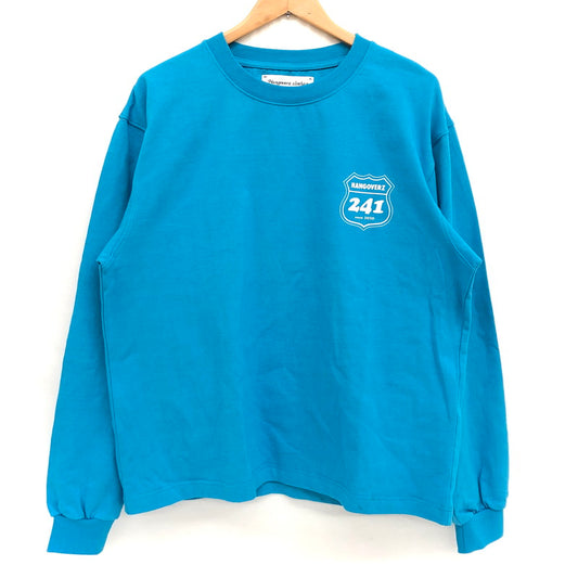 【現状渡し品】【メンズ】 Hangoverz ハングオーバーズ L/S TEE ロングスリーブ Tシャツ ロンT バックプリント 長袖 トップス ストリート系 142-250321-rs-02-fur サイズ：える(L) カラー：ブルー系 万代Net店