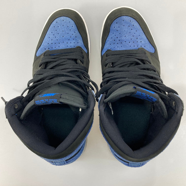 【中古品】【メンズ】 NIKE ナイキ DZ5485-042 AIR JORDAN 1 RETRO HIGH OG BLACK ROYAL BLUE-WHITE スニーカー 本体のみ（箱なし） 160-251213-WA-09-iwa サイズ：27.5cm カラー：ブラック ブルー ホワイト 万代Net店
