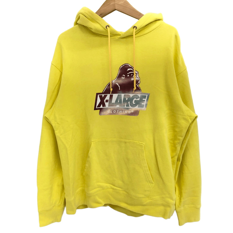 【現状渡し品】【メンズ】 XLARGE エクストララージ SUNSET SLANTED PULLOVER 01191201 プルオーバー パーカー フーディ 長袖 トップス 古着 142-260904-rs-11-fur サイズ：L カラー：イエロー 万代Net店