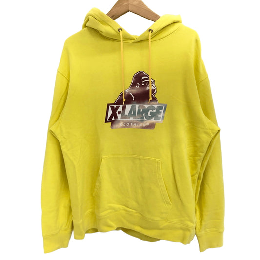 【現状渡し品】【メンズ】 XLARGE エクストララージ SUNSET SLANTED PULLOVER 01191201 プルオーバー パーカー フーディ 長袖 トップス 古着 142-260904-rs-11-fur サイズ：L カラー：イエロー 万代Net店