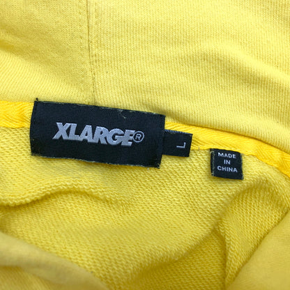 【現状渡し品】【メンズ】 XLARGE エクストララージ SUNSET SLANTED PULLOVER 01191201 プルオーバー パーカー フーディ 長袖 トップス 古着 142-260904-rs-11-fur サイズ：L カラー：イエロー 万代Net店